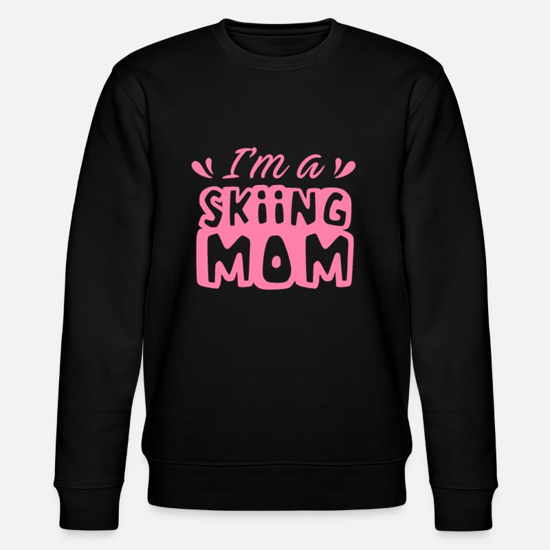 Skiing mom skier - Stanley/Stella CHANGER Unisex Organic Sweatshirt - black