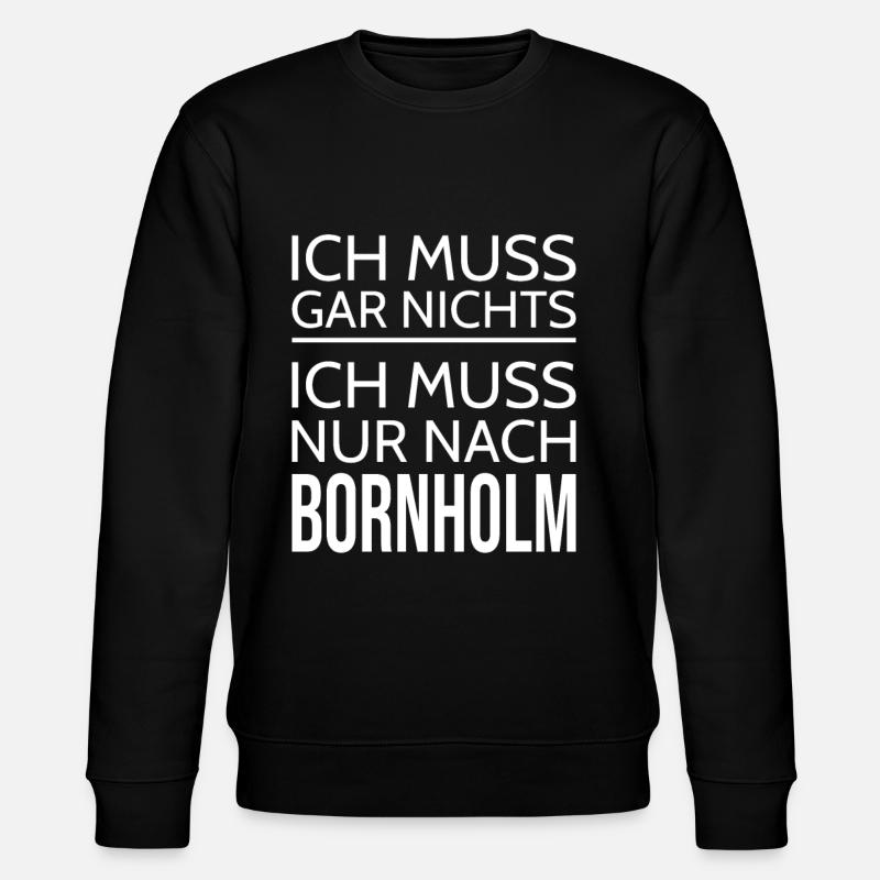Bornholm Geschenk - Stanley/Stella Unisex Bio-Sweatshirt CHANGER  - Schwarz