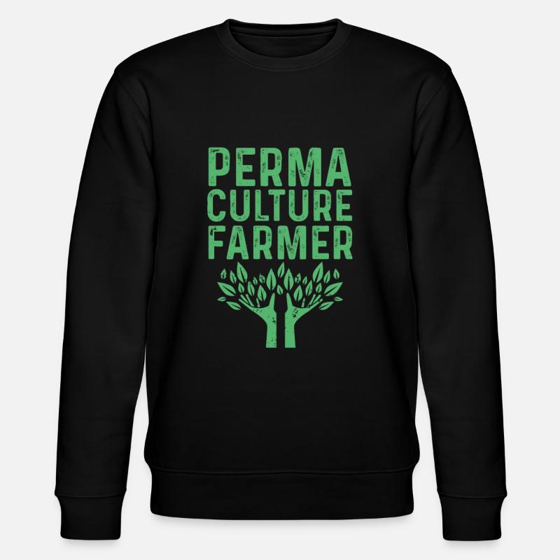 Permakultur Gärtner - Stanley/Stella Unisex Bio-Sweatshirt CHANGER  - Schwarz