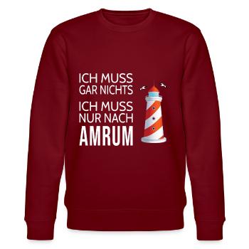 Amrum Hoodie - Stanley/Stella Unisex Bio-Sweatshirt CHANGER  - Burgunderrot - Vorne - Nik (191cm) & Marisol (170cm)