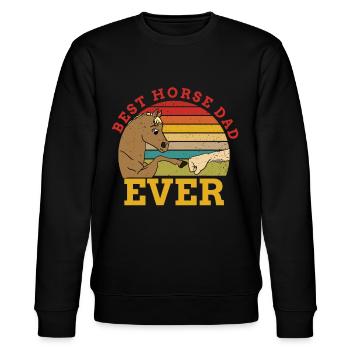 Best Horse Dad Ever Best Horse Dad - Stanley/Stella CHANGER Unisex Organic Sweatshirt - black - Front - Nik (191cm) & Marisol (170cm)