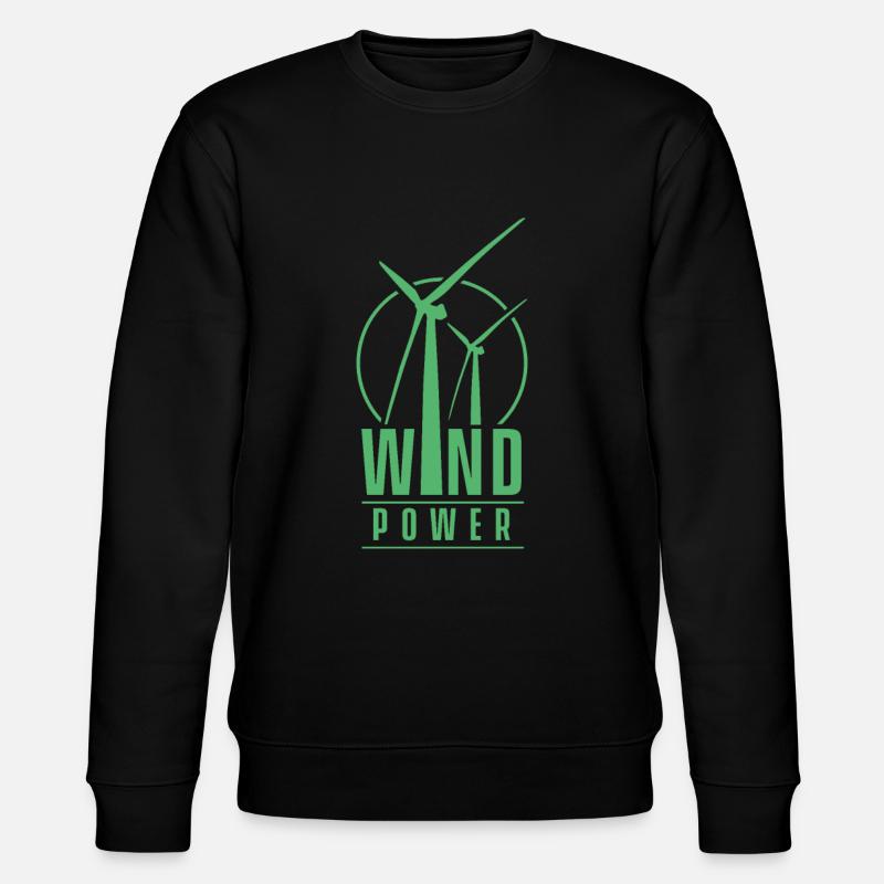 Windkraftanlage - Stanley/Stella Unisex Bio-Sweatshirt CHANGER - Schwarz
