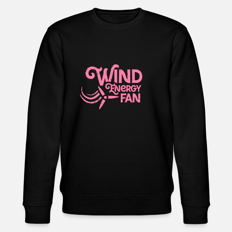 Power Windmühle Windenergie Windrad Windkraft - Stanley/Stella Unisex Bio-Sweatshirt CHANGER  - Schwarz