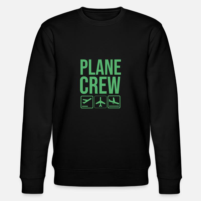 Flugzeug - Stanley/Stella Unisex Bio-Sweatshirt CHANGER  - Schwarz