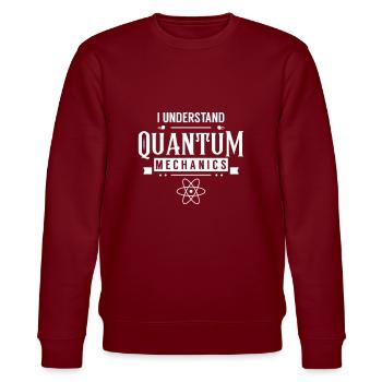 Student Physik Wissenschaft Physiker Formel - Stanley/Stella Unisex Bio-Sweatshirt CHANGER  - Burgunderrot - Vorne - Nik (191cm) & Marisol (170cm)