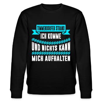 Timmendorfer Strand ich komme Geschenk Urlaub - Stanley/Stella Unisex Bio-Sweatshirt CHANGER  - Schwarz - Vorne - Nik (191cm) & Marisol (170cm)