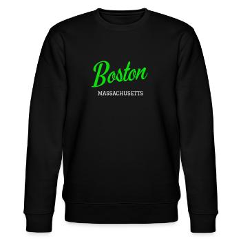 Boston - Stanley/Stella Unisex Bio-Sweatshirt CHANGER  - Schwarz - Vorne - Nik (191cm) & Marisol (170cm)