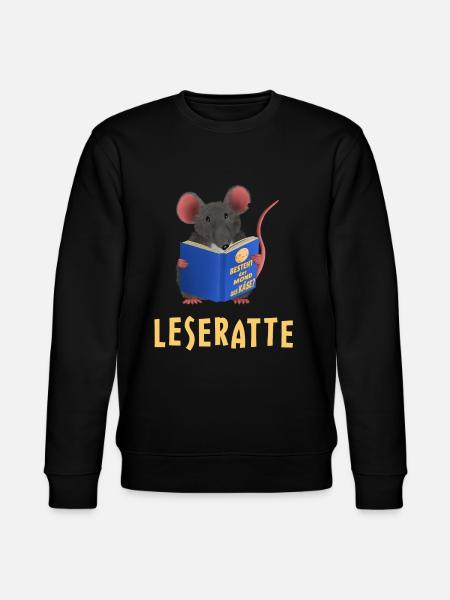Leseratte / Bücherwurm - Stanley/Stella Unisex Bio-Sweatshirt CHANGER - Schwarz