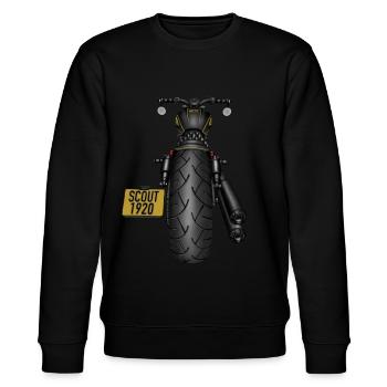 Custom Bobber SCOUT1920 - Stanley/Stella CHANGER Unisex Organic Sweatshirt - black - Front - Nik (191cm) & Marisol (170cm)