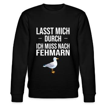 Fehmarn Print - Stanley/Stella Unisex Bio-Sweatshirt CHANGER  - Schwarz - Vorne - Nik (191cm) & Marisol (170cm)