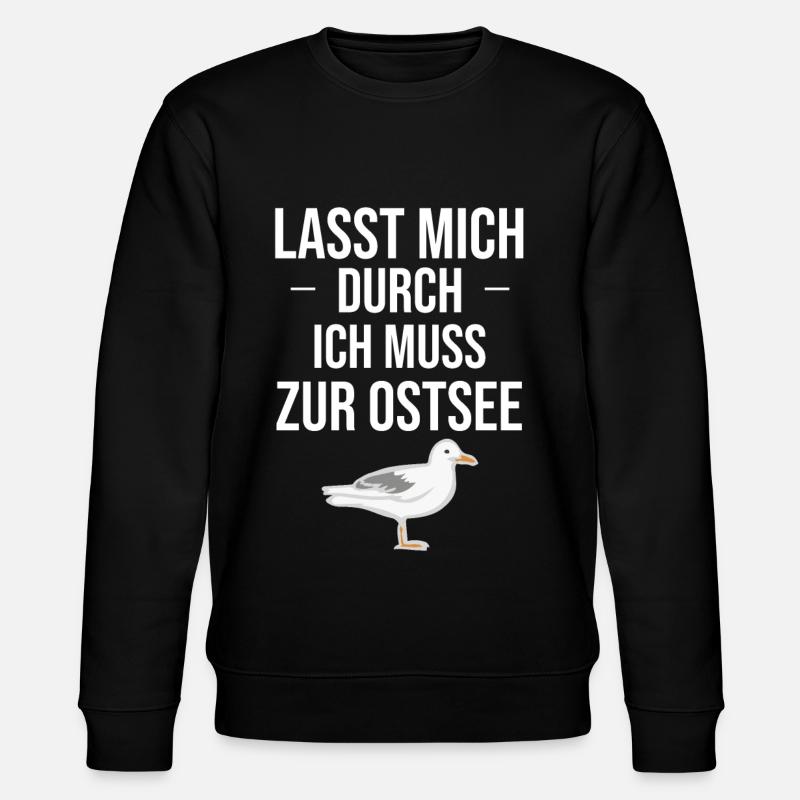 Ostsee Print Geschenk - Stanley/Stella Unisex Bio-Sweatshirt CHANGER - Schwarz
