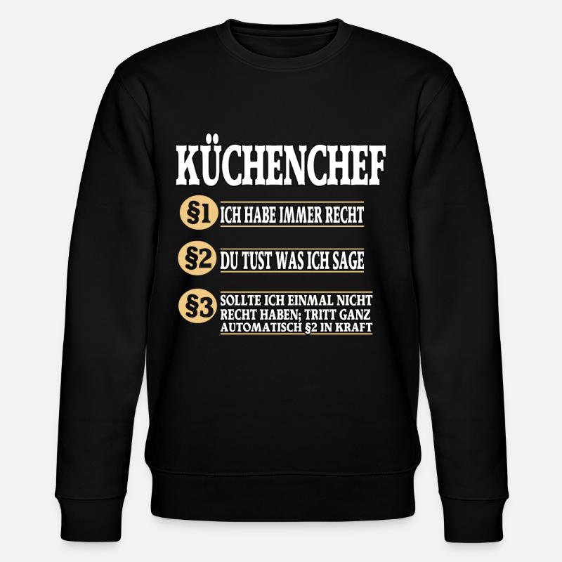 Küchenchef Koch Kochen - Stanley/Stella Unisex Bio-Sweatshirt CHANGER  - Schwarz