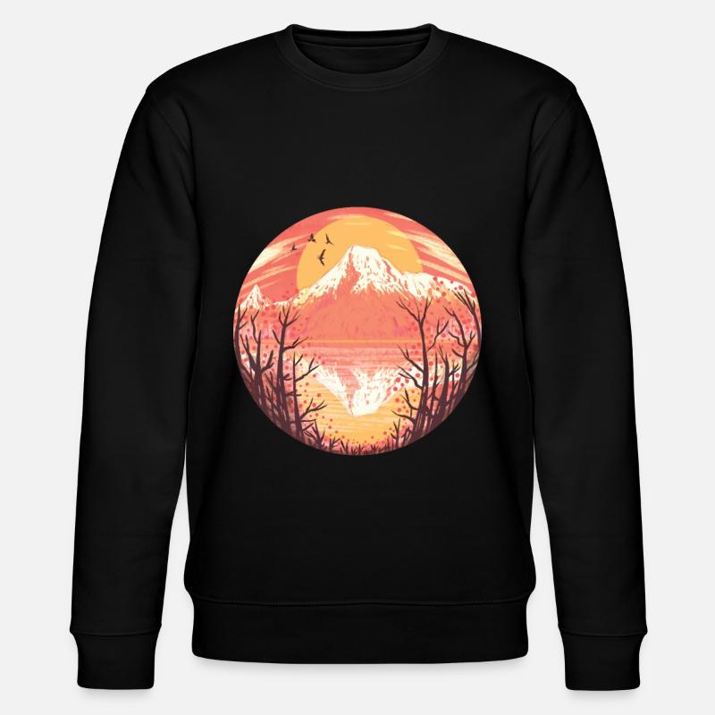 Volcan soleil levant soleil lac panorama - Sweat bio CHANGER Stanley/Stella Unisexe - noir