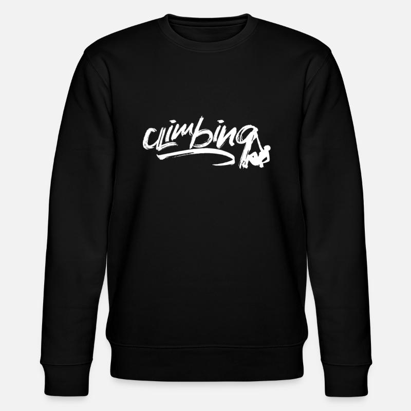 Klettern Bergsteiger Kletterer Felsklettern Hobby - Stanley/Stella Unisex Bio-Sweatshirt CHANGER - Schwarz