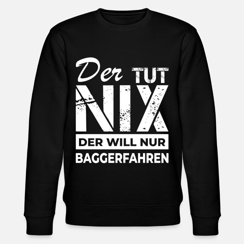 Baggerfahren - Baggerfahrer - Stanley/Stella Unisex Bio-Sweatshirt CHANGER  - Schwarz