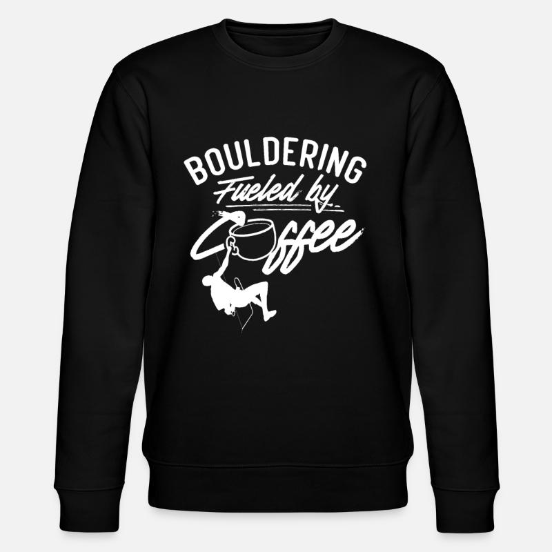 Bouldern Angetrieben durch Kaffee Boulderer - Stanley/Stella Unisex Bio-Sweatshirt CHANGER  - Schwarz