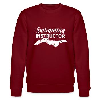 Schwimmlehrer Schwimmkurs Schwimmtrainer Beruf - Stanley/Stella Unisex Bio-Sweatshirt CHANGER  - Burgunderrot - Vorne - Nik (191cm) & Marisol (170cm)