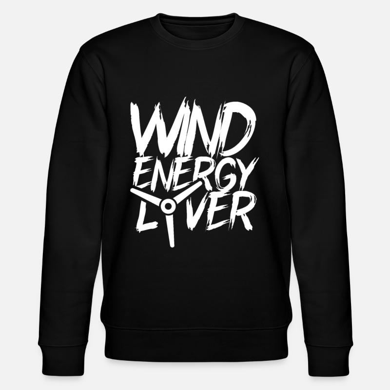 Amateurs d’énergie éolienne Éolienne Éolienne - Sweat bio CHANGER Stanley/Stella Unisexe - noir