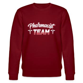 Pharmacy Team Pharmacist Pharmacist Pharmacy - Stanley/Stella CHANGER Unisex Organic Sweatshirt - burgundy - Front - Nik (191cm) & Marisol (170cm)