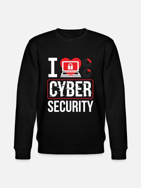I love Cybersecurity Hack Hacker IT Security - Stanley/Stella CHANGER Unisex Organic Sweatshirt - black