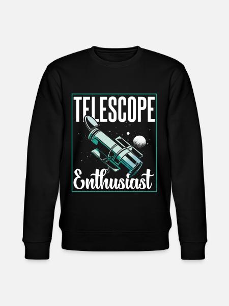 Telescope Enthusiast Space Universe Stars - Stanley/Stella CHANGER Unisex Organic Sweatshirt - black