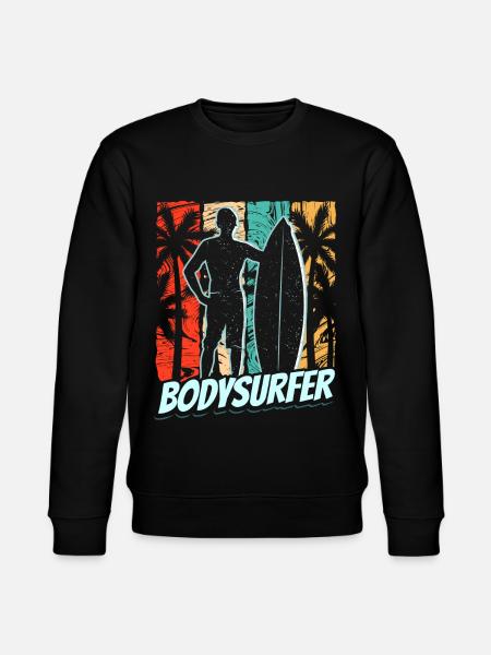 Bodysurfer Bodysurfen Bodysurf Bodysurfing Hobby - Stanley/Stella CHANGER Unisex Organic Sweatshirt - black