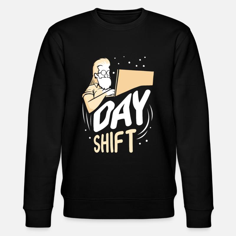 Dagholdsarbejde Skifteholdsarbejde Skifteholdsarbejde - Stanley/Stella økologisk unisex-sweatshirt CHANGER  - sort