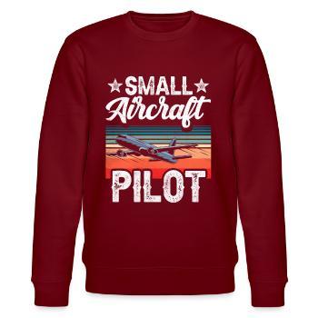 Small Aircraft Pilot Light Aircraft Private Aircraft - Stanley/Stella CHANGER Unisex Organic Sweatshirt - burgundy - Front - Nik (191cm) & Marisol (170cm)