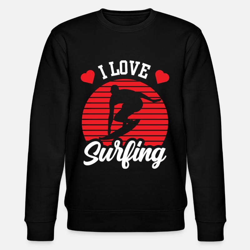 J’adore Surfing Surfer Surfboard - Sweat bio CHANGER Stanley/Stella Unisexe - noir