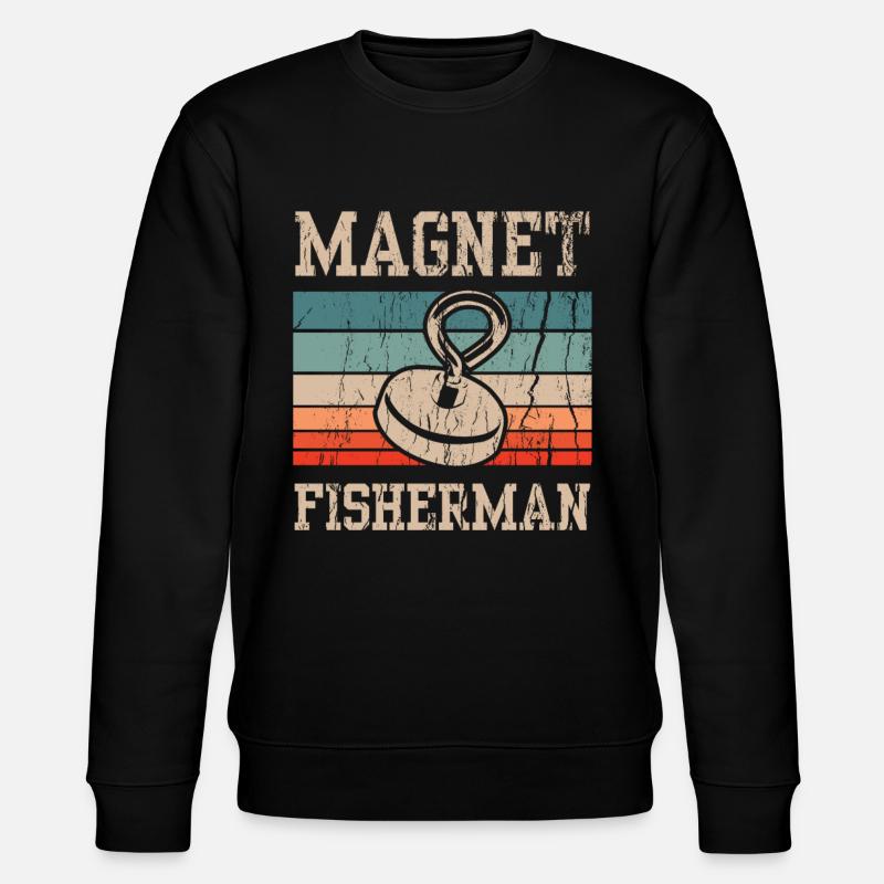 Magnetfischer Magnet Magnetfischen - Stanley/Stella Unisex Bio-Sweatshirt CHANGER  - Schwarz