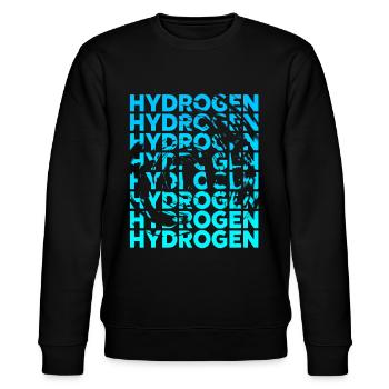 Wasserstoff Hydrogen Energie Element - Stanley/Stella Unisex Bio-Sweatshirt CHANGER  - Schwarz - Vorne - Nik (191cm) & Marisol (170cm)