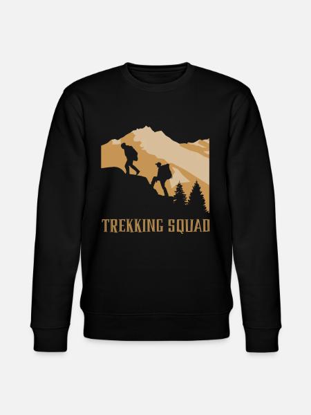 Trekking Team Hike Hiking Hikers - Stanley/Stella CHANGER Unisex Organic Sweatshirt - black