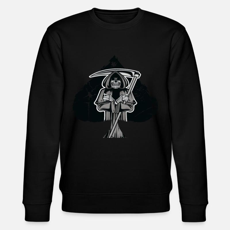 Skelett Totenkopf Schwarz - Stanley/Stella Unisex Bio-Sweatshirt CHANGER  - Schwarz