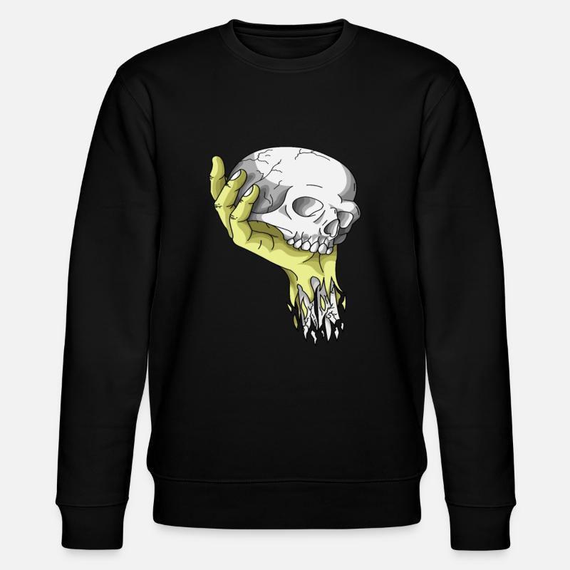 Skelett Totenkopf Schwarz - Stanley/Stella Unisex Bio-Sweatshirt CHANGER  - Schwarz