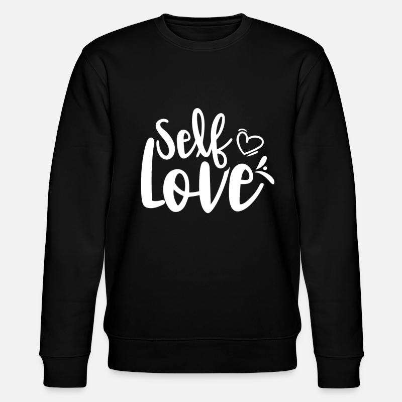 Selbstliebe Süß Positiv Eigenliebe - Stanley/Stella Unisex Bio-Sweatshirt CHANGER  - Schwarz
