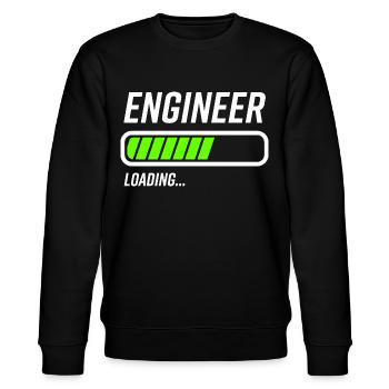 Engineer Loading Bar - Stanley/Stella CHANGER Unisex Organic Sweatshirt - black - Front - Nik (191cm) & Marisol (170cm)