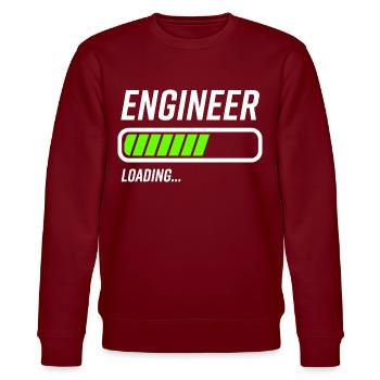 Ingenieur Loading Ladebalken - Stanley/Stella Unisex Bio-Sweatshirt CHANGER  - Burgunderrot - Vorne - Nik (191cm) & Marisol (170cm)