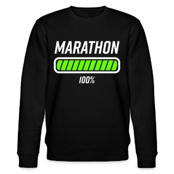 Marathon Marathon Runner Loading - Stanley/Stella CHANGER Unisex Organic Sweatshirt - black - Front - Nik (191cm) & Marisol (170cm)