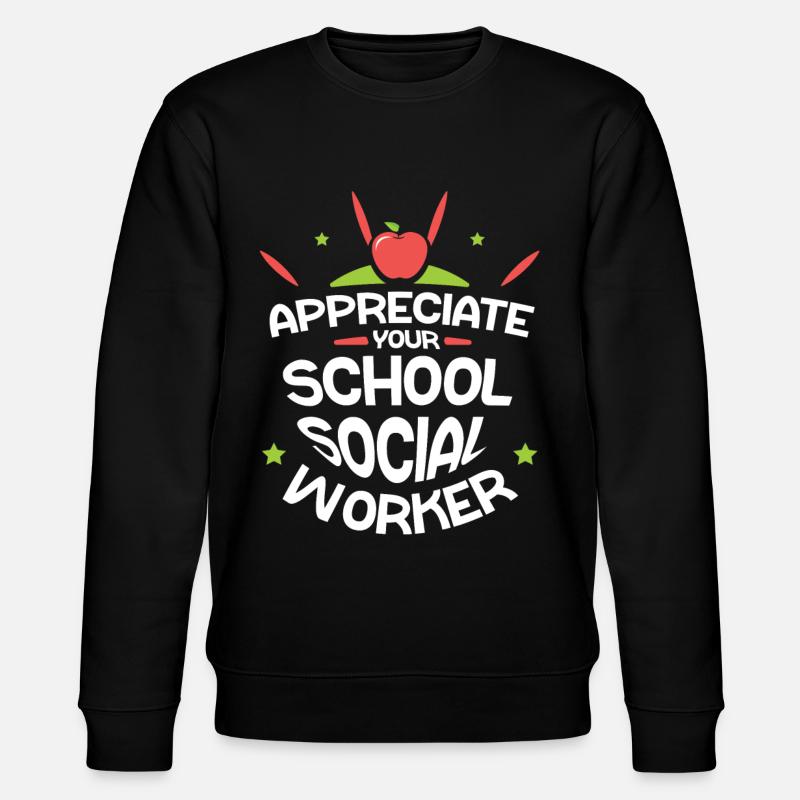 Schätze Deinen Schulsozialarbeiter Beruf Schule - Stanley/Stella Unisex Bio-Sweatshirt CHANGER  - Schwarz