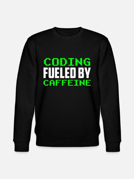 Programming powered by caffeine code - Stanley/Stella CHANGER Unisex Organic Sweatshirt - black