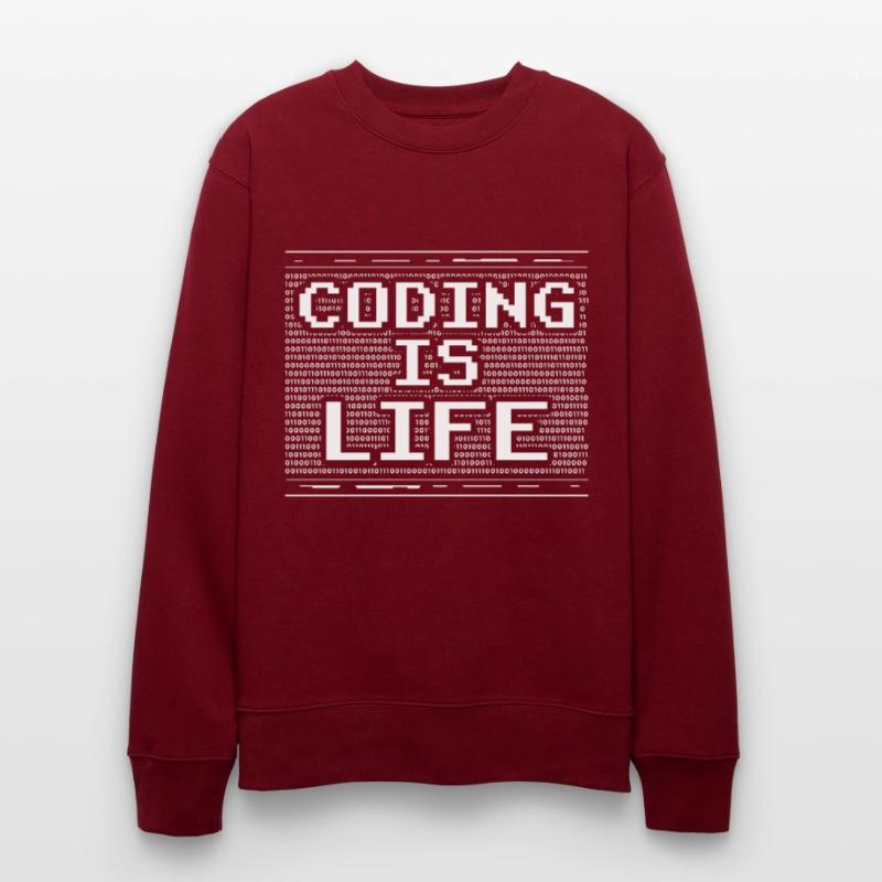 Coding Ist Leben Coder Code Programmierer Stanley/Stella Unisex Bio-Sweatshirt CHANGER 