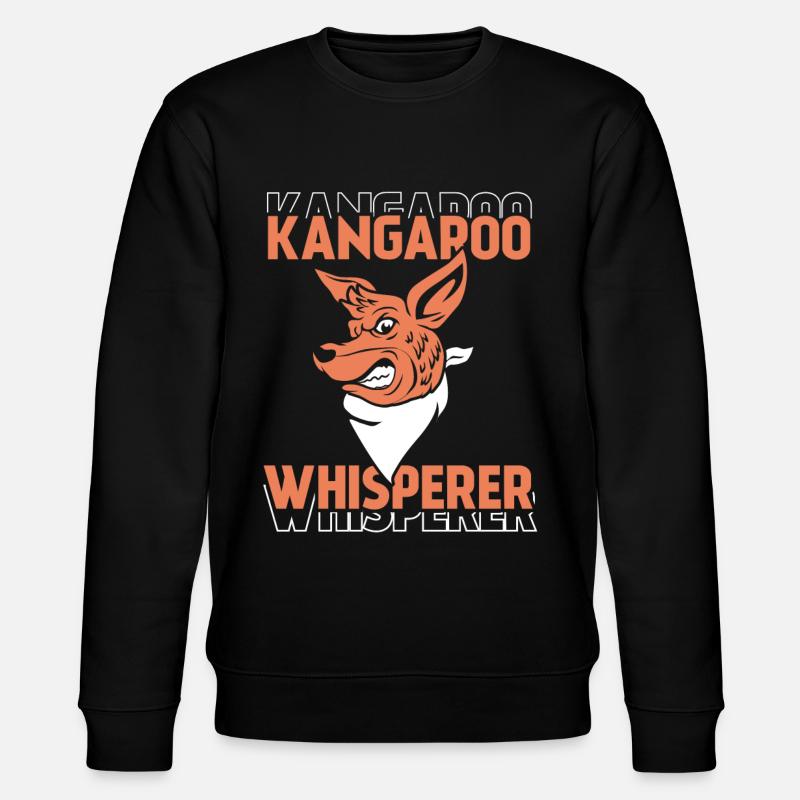 Kangaroo Whisperer Animal Kangaroo Kangaroo - Stanley/Stella CHANGER Unisex Organic Sweatshirt - black