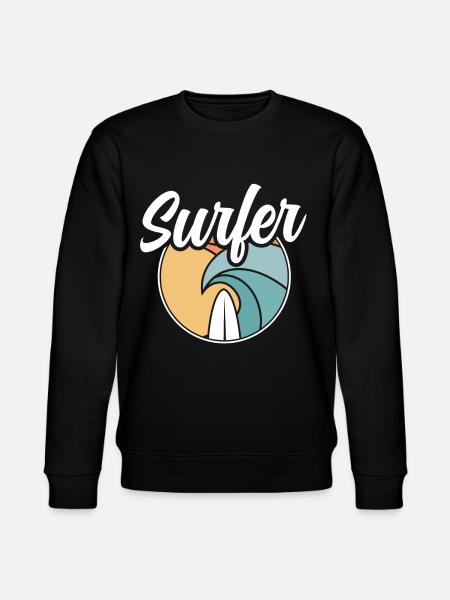 Surfer Surfboard Surfing - Stanley/Stella CHANGER Unisex Organic Sweatshirt - black