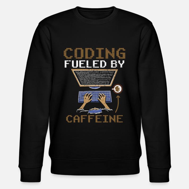 Programmieren Angetrieben Durch Koffein Coding - Stanley/Stella Unisex Bio-Sweatshirt CHANGER  - Schwarz