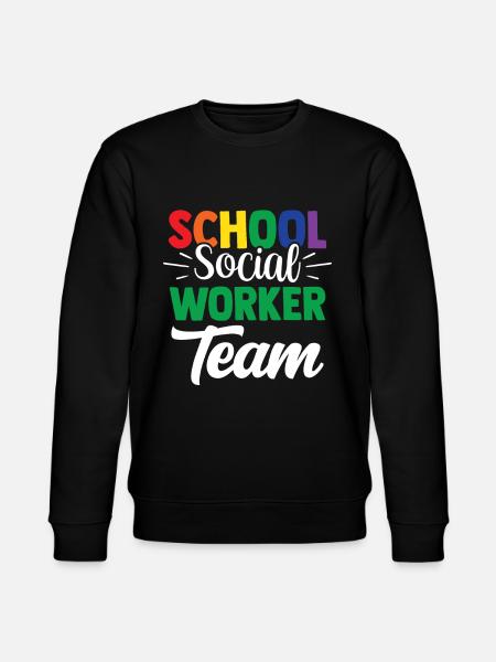 Koulu Sosiaalityöntekijä Tiimi Koulu Sosiaalityö Koulu - Stanley/Stella CHANGER unisex luomu-collegepaita - musta