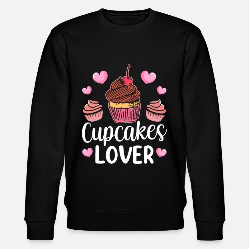 Cupcake Liebhaber Essen Cupcakes Süß - Stanley/Stella Unisex Bio-Sweatshirt CHANGER  - Schwarz