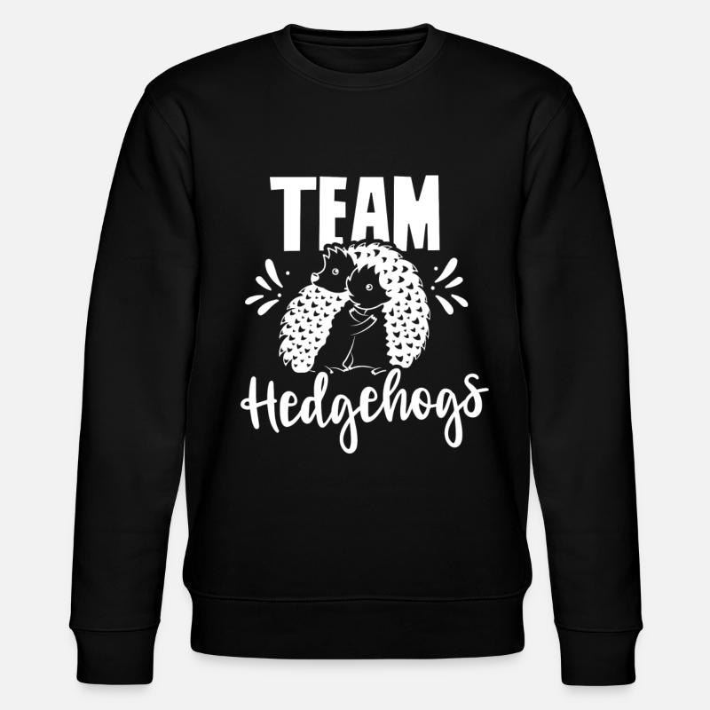 Team Hedgehog Cute Pet Sayings - Stanley/Stella CHANGER Unisex Organic Sweatshirt - black