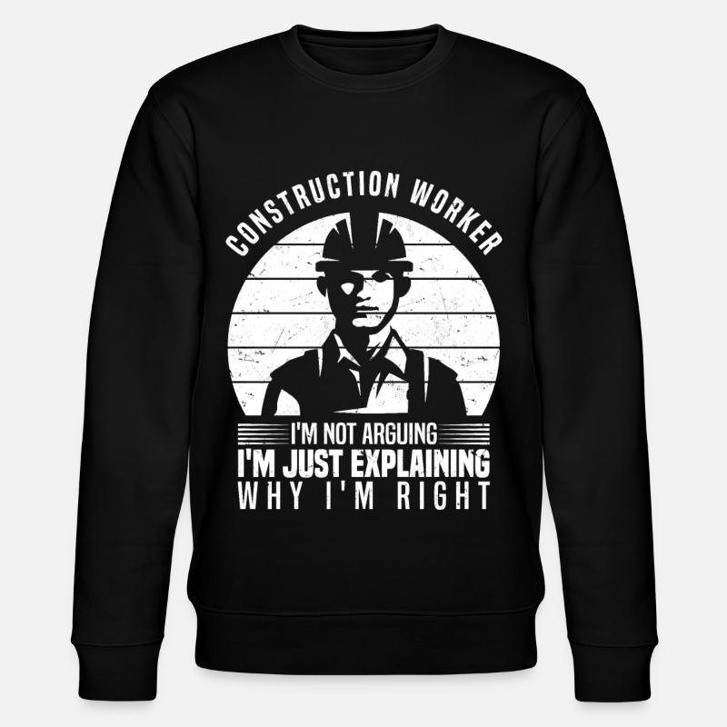 Construction worker - Stanley/Stella CHANGER Unisex Organic Sweatshirt - black