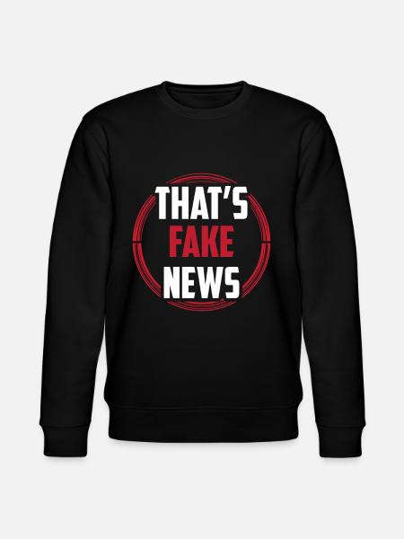 These are fake news Press freedom Press law - Stanley/Stella CHANGER Unisex Organic Sweatshirt - black