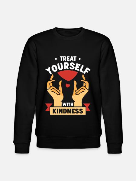 Treat yourself positively with kindness - Stanley/Stella CHANGER Unisex Organic Sweatshirt - black